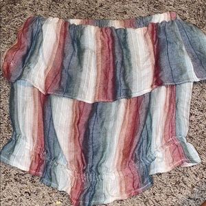 Multi colored tube top
